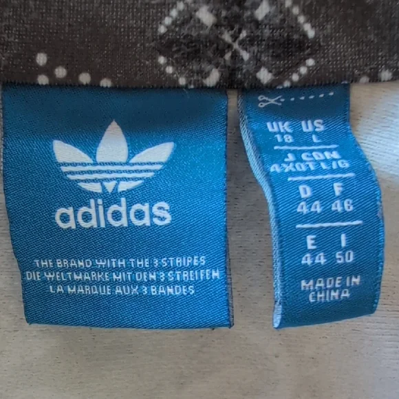 Adidas X Farm Rio Ornate Black and Gray Peacock Track Jacket - Picture 2 of 9